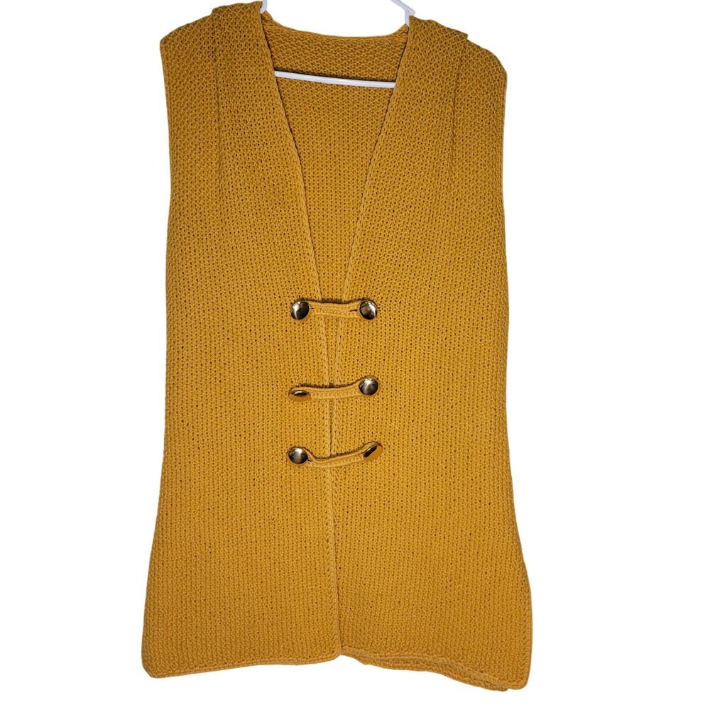 RARE 2 Pc Vintage Handmade 2 Piece Crochet Vest Pantsuit